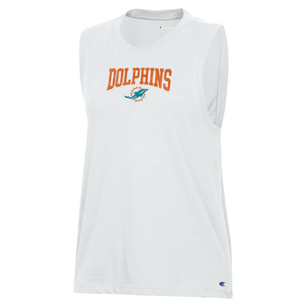 Miami Dolphins Champion Women's Muscle Tank Top White - NFL