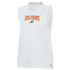 Miami Dolphins Champion Women's Muscle Tank Top White - NFL