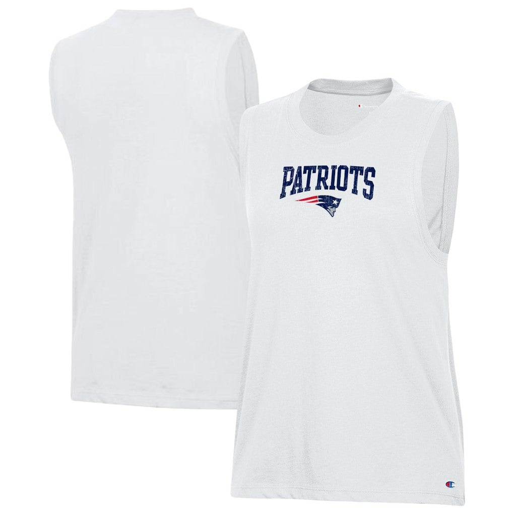 New England Patriots Champion Women's Muscle Tank Top White - NFL
