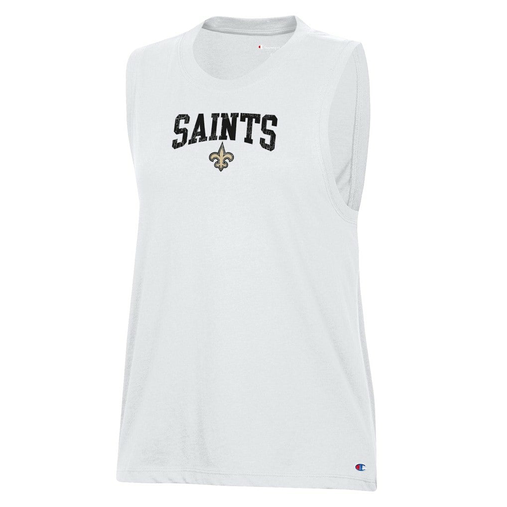 New Orleans Saints Champion Women's Muscle Tank Top White - NFL
