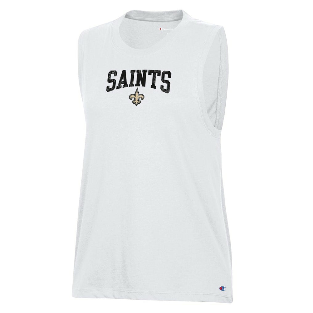 New Orleans Saints Champion Women's Muscle Tank Top White - NFL