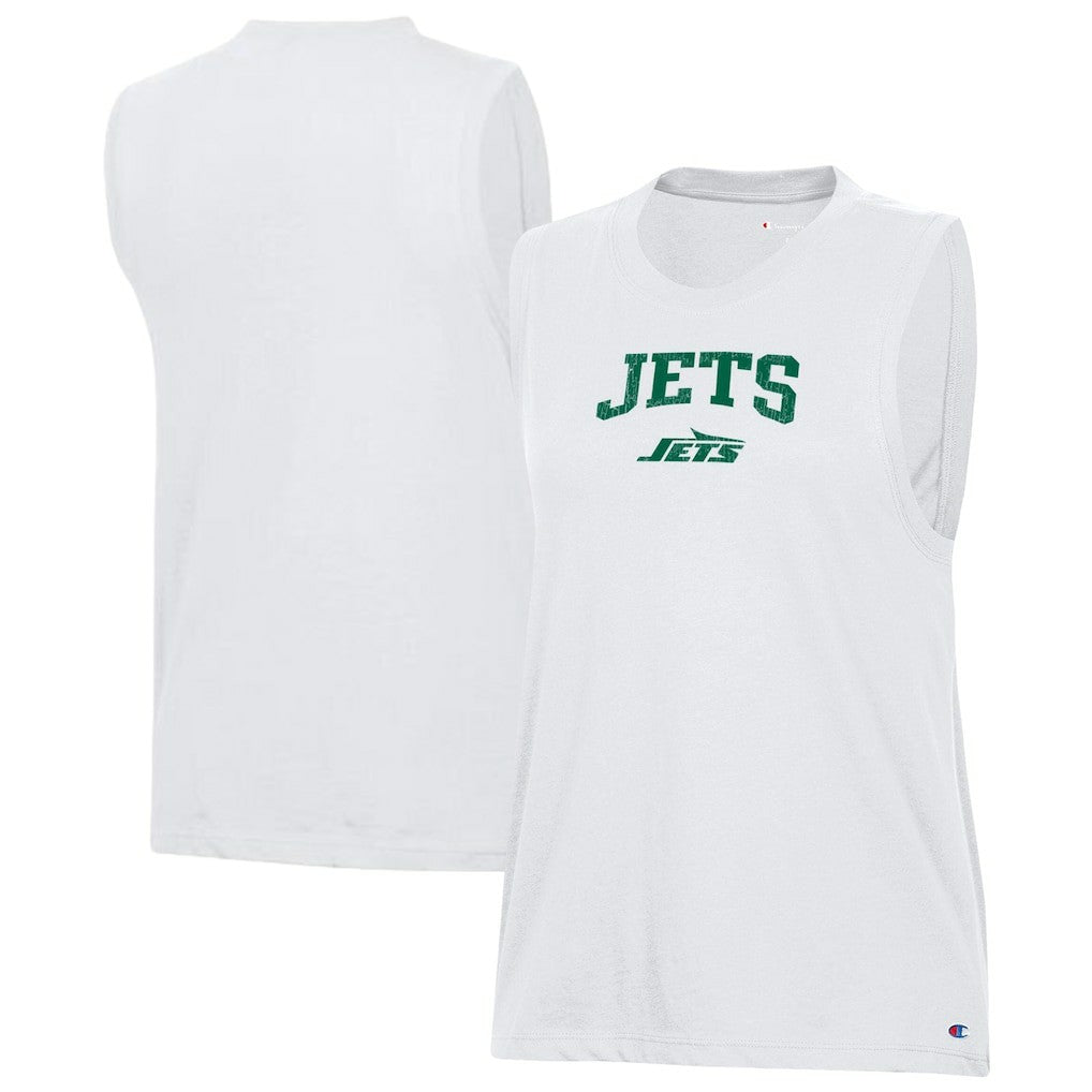 New York Jets Champion Women's Muscle Tank Top White - NFL