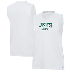 New York Jets Champion Women's Muscle Tank Top White - NFL
