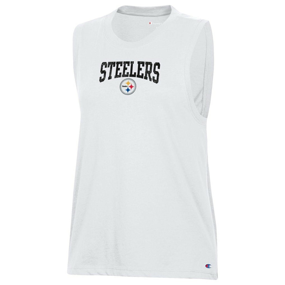 Pittsburgh Steelers Champion Women's Muscle Tank Top White - NFL