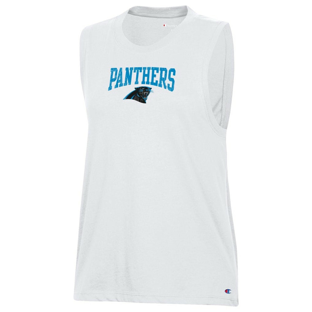 Carolina Panthers Champion Women's Muscle Tank Top White - NFL