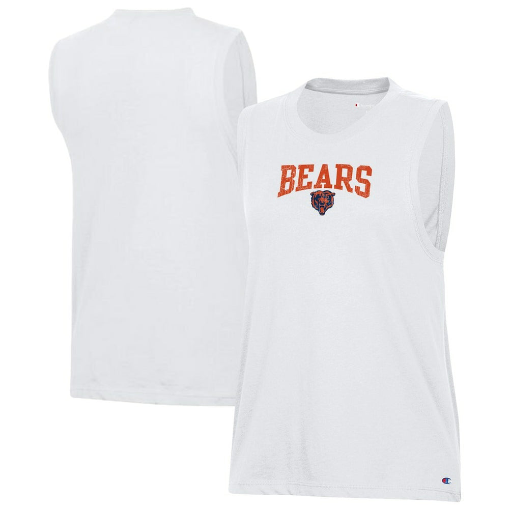Chicago Bears Champion Women's Muscle Tank Top White - NFL