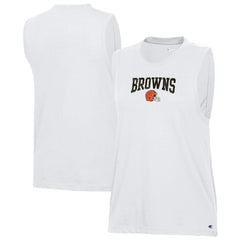 Cleveland Browns Champion Women's Muscle Tank Top White - NFL