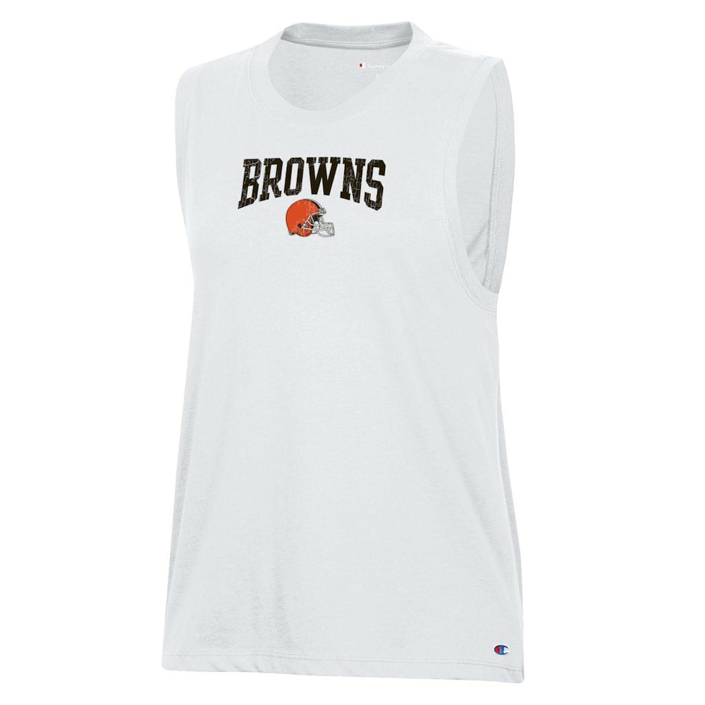 Cleveland Browns Champion Women's Muscle Tank Top White - NFL