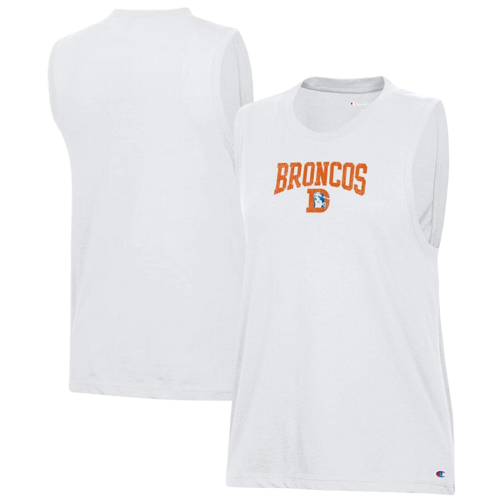 Denver Broncos Champion Women's Muscle Tank Top White - NFL