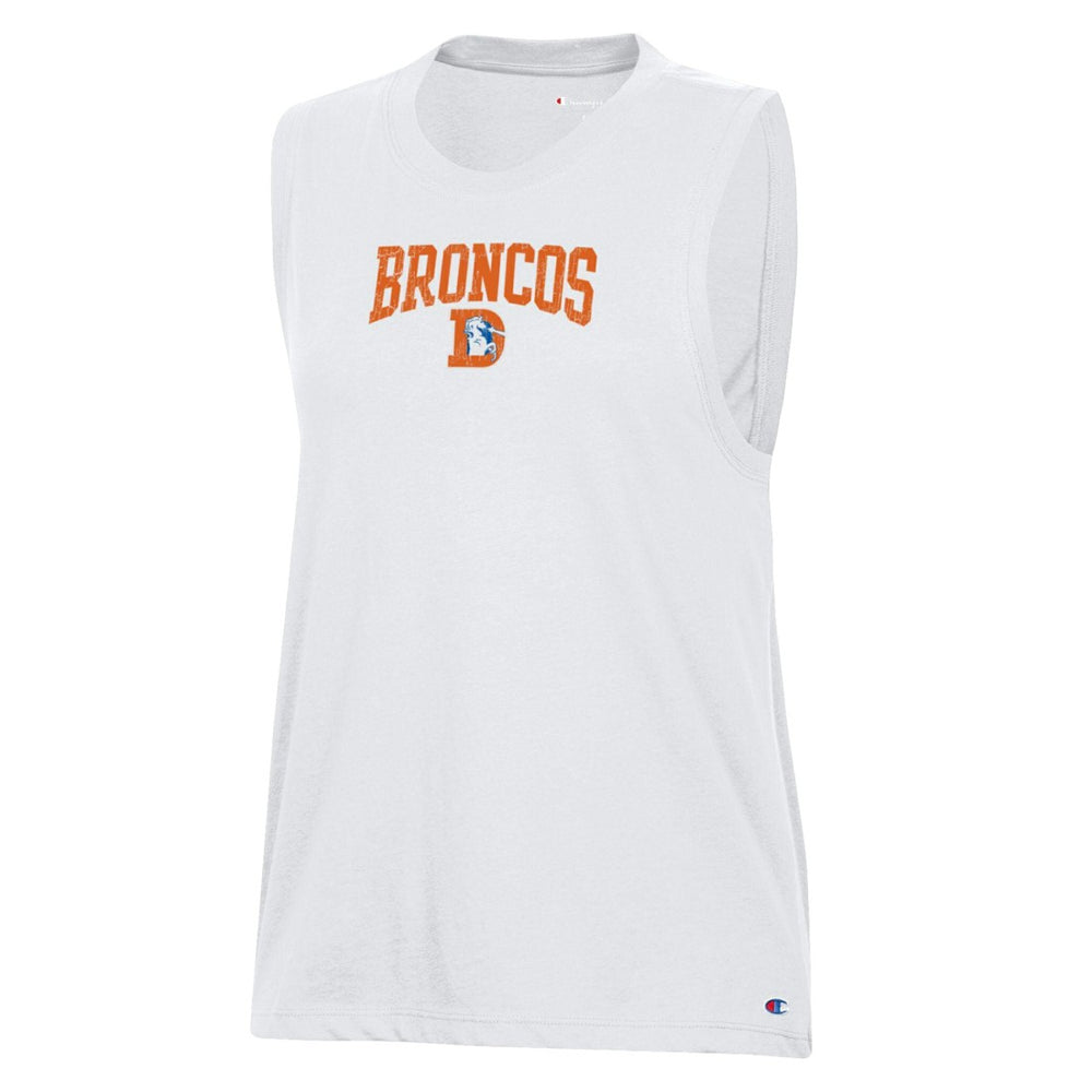 Denver Broncos Champion Women's Muscle Tank Top White - NFL