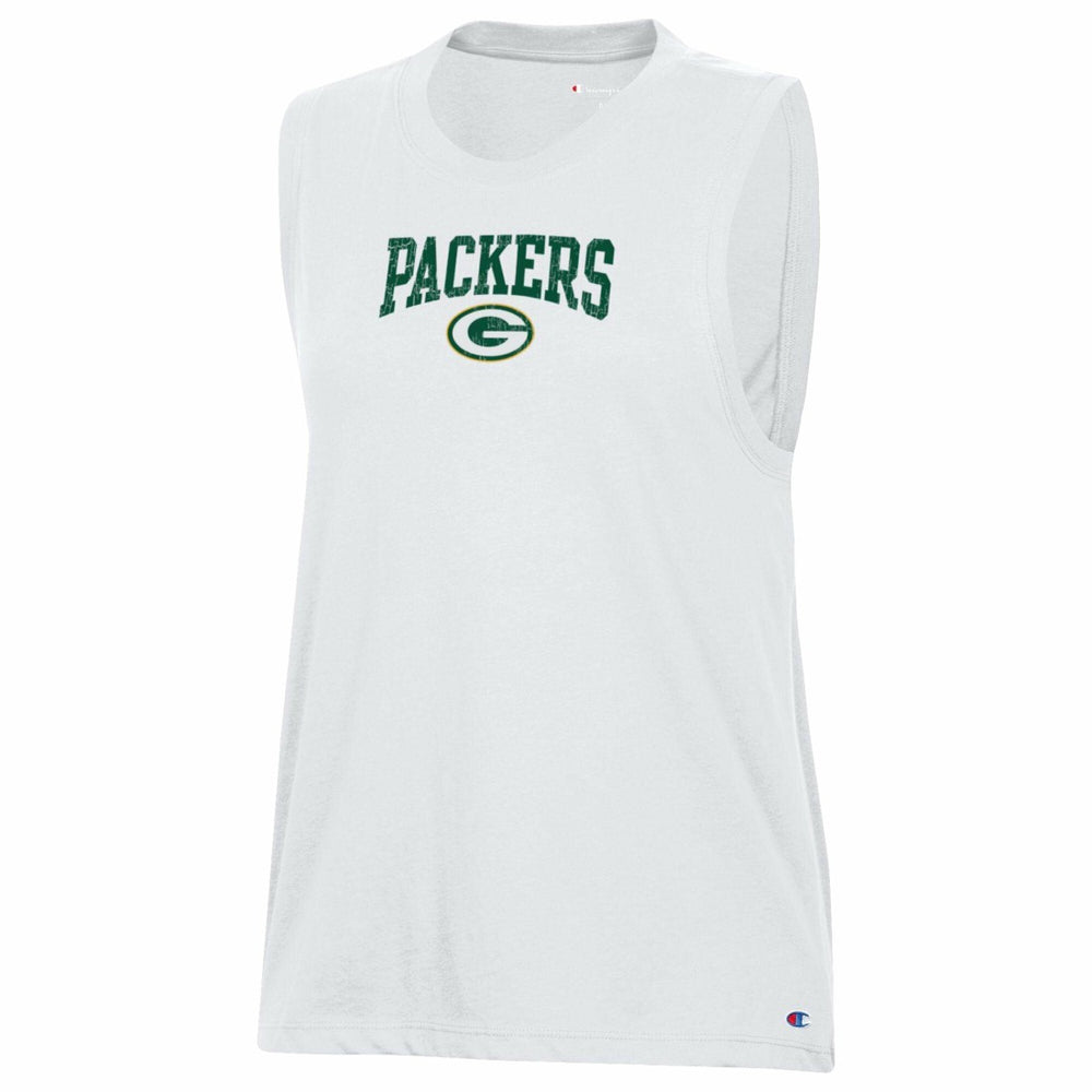 Green Bay Packers Champion Women's Muscle Tank Top White - NFL