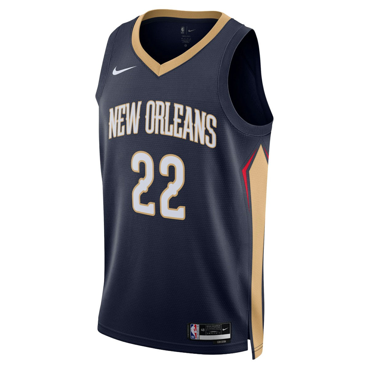 Nike - Derik Queen New Orleans Pelicans Unisex Swingman Jersey - Icon Edition - Navy