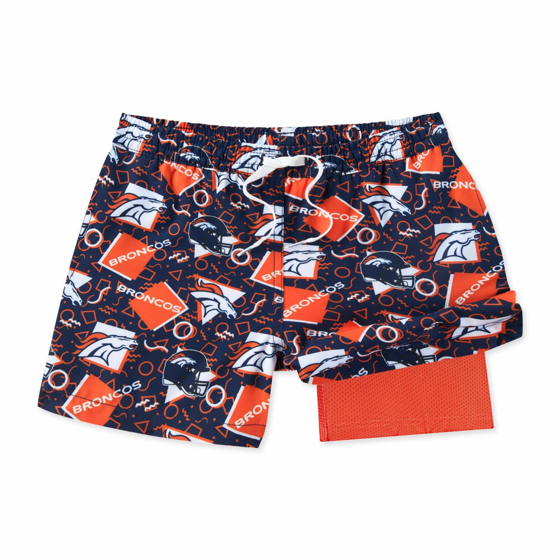 Denver Broncos Chubbies Game Day Fit Classic Lined Swim Trunks Navy - NFL