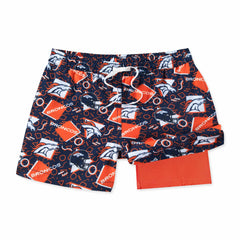 Denver Broncos Chubbies Game Day Fit Classic Lined Swim Trunks Navy - NFL