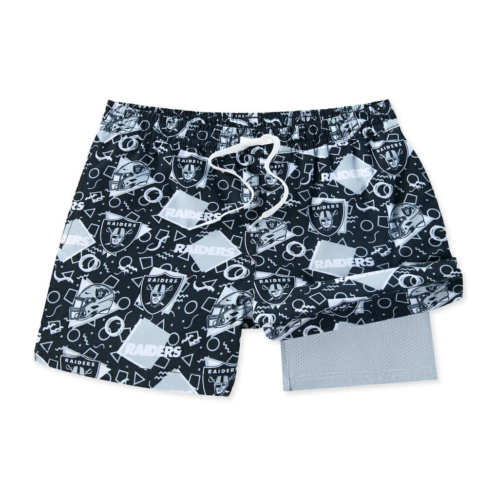 Las Vegas Raiders Chubbies Game Day Fit Classic Lined Swim Trunks Black - NFL