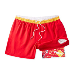 Kansas City Chiefs Chubbies The Secret Lined Swim Trunks Red - NFL