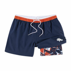 Denver Broncos Chubbies The Secret Lined Swim Trunks Navy - NFL