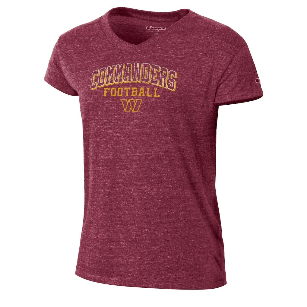 Washington Commanders Champion Women's Triumph Tri-Blend V-Neck T-Shirt Burgundy - NFL