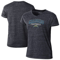 Los Angeles Chargers Champion Women's Triumph Tri-Blend V-Neck T-Shirt Black - NFL