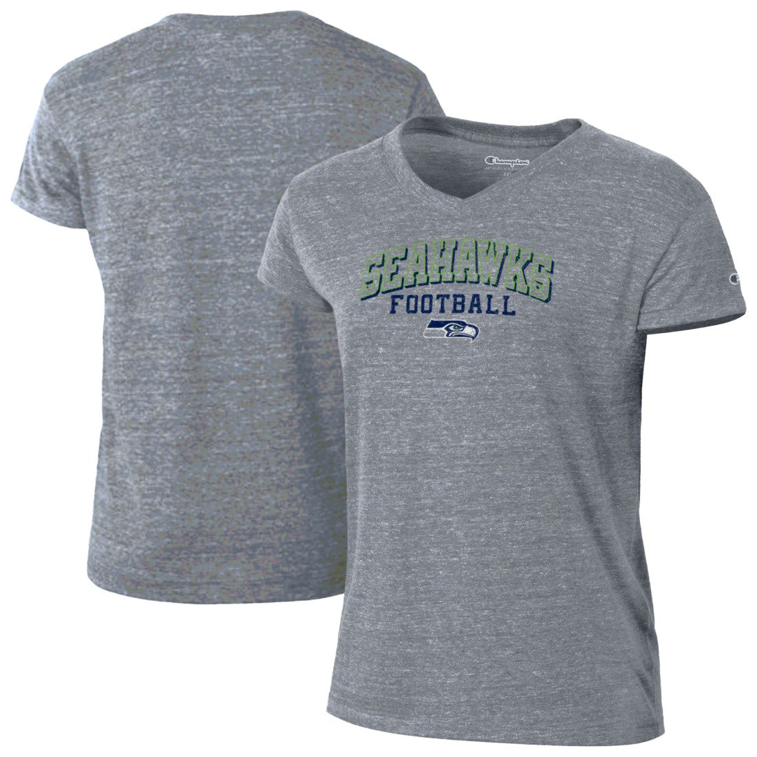 Seattle Seahawks Champion Women's Triumph Tri-Blend V-Neck T-Shirt Gray - NFL