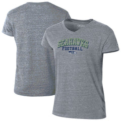 Seattle Seahawks Champion Women's Triumph Tri-Blend V-Neck T-Shirt Gray - NFL