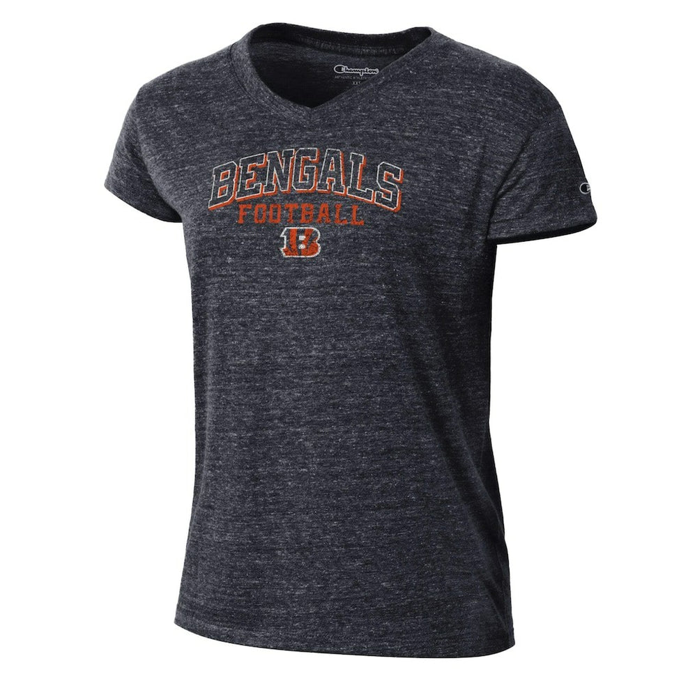 Cincinnati Bengals Champion Women's Triumph Tri-Blend V-Neck T-Shirt Black - NFL