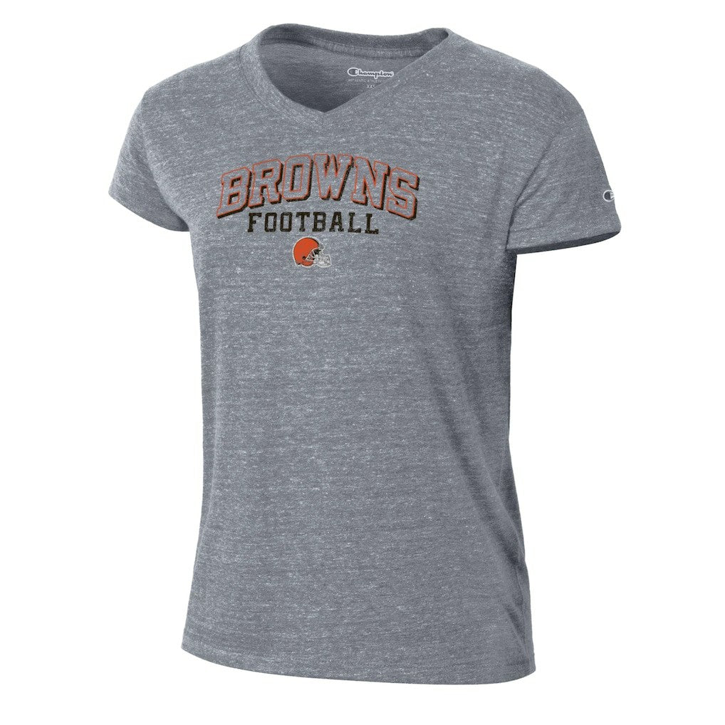 Cleveland Browns Champion Women's Triumph Tri-Blend V-Neck T-Shirt Heather Gray - NFL