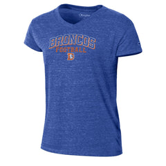 Denver Broncos Champion Women's Triumph Tri-Blend V-Neck T-Shirt Royal - NFL