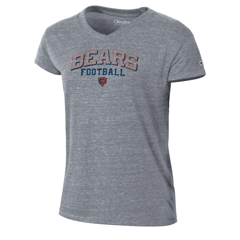 Chicago Bears Champion Women's Triumph Tri-Blend V-Neck T-Shirt Gray - NFL