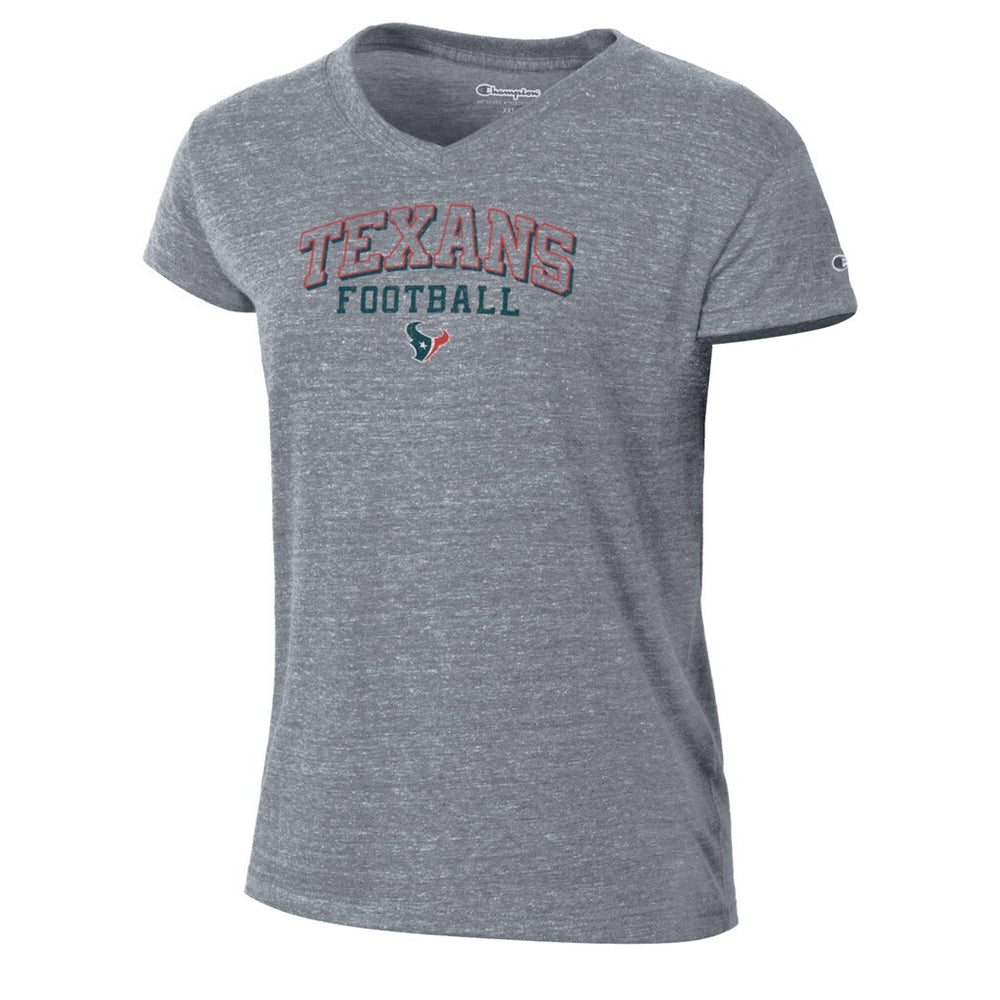 Houston Texans Champion Women's Triumph Tri-Blend V-Neck T-Shirt Heather Gray - NFL