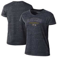 Baltimore Ravens Champion Women's Triumph Tri-Blend V-Neck T-Shirt Black - NFL