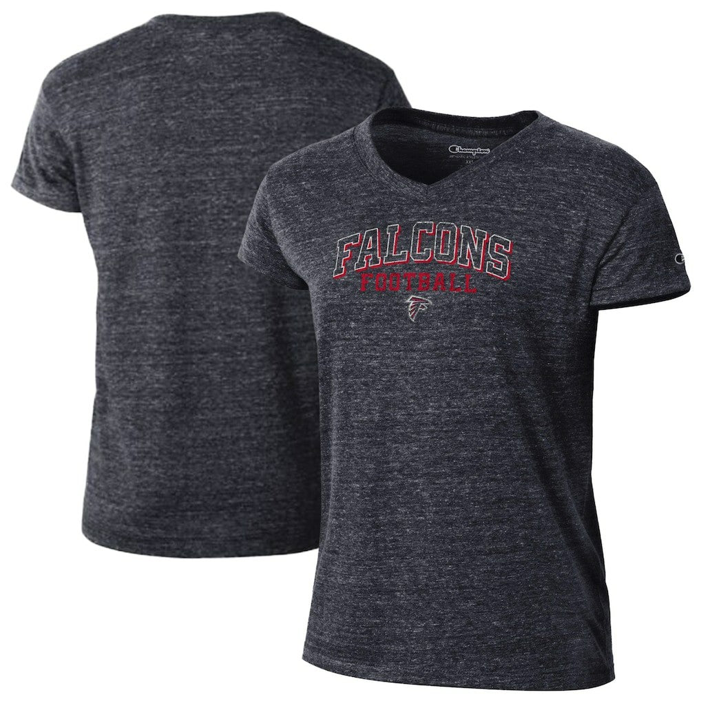 Atlanta Falcons Champion Women's Triumph Tri-Blend V-Neck T-Shirt Black - NFL