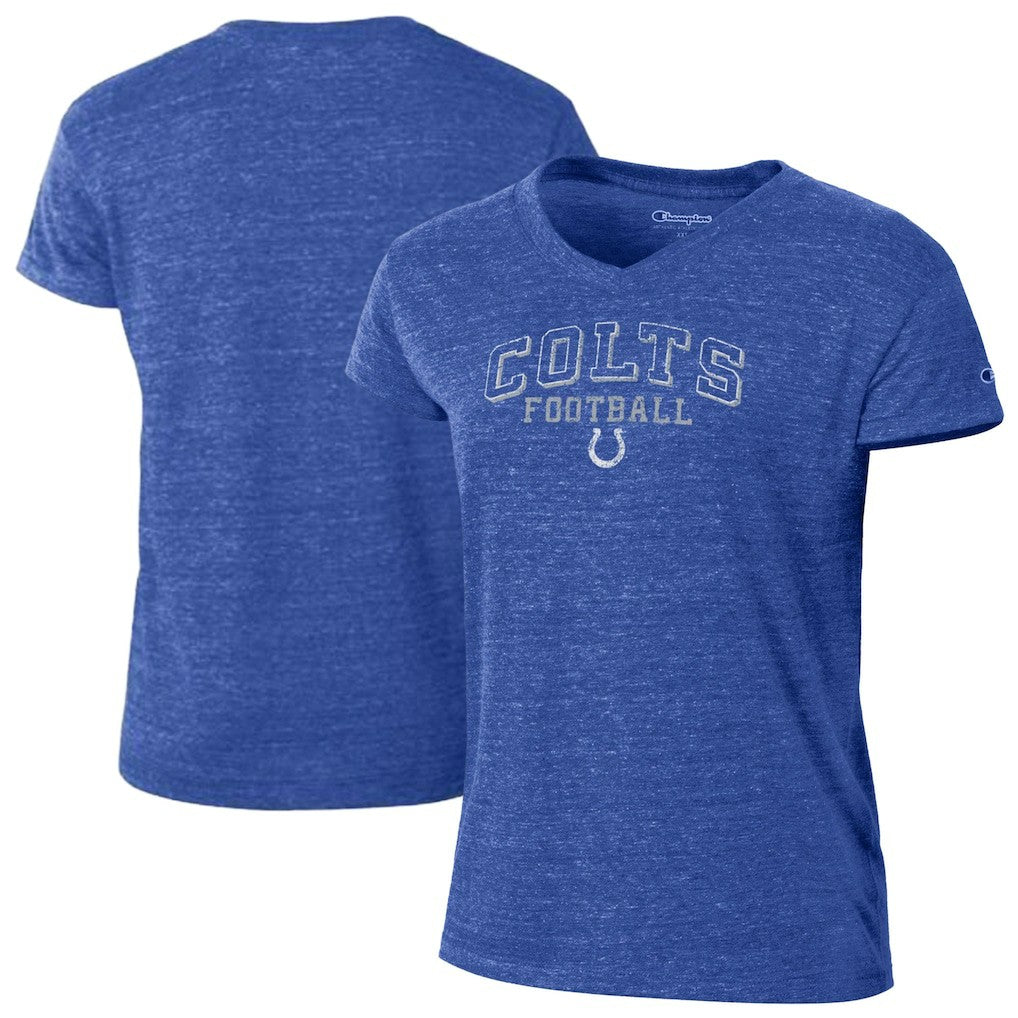 Indianapolis Colts Champion Women's Triumph Tri-Blend V-Neck T-Shirt Royal - NFL
