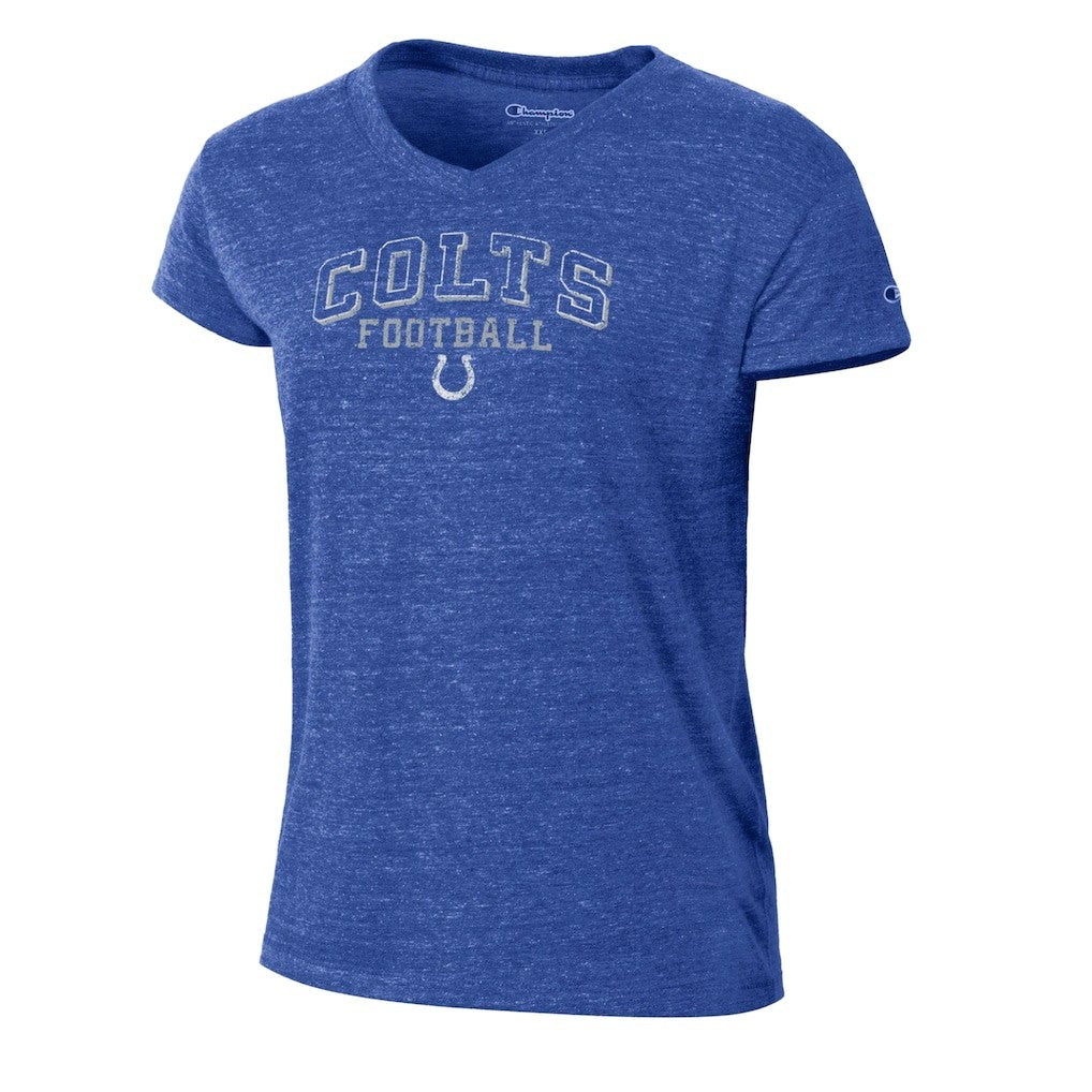 Indianapolis Colts Champion Women's Triumph Tri-Blend V-Neck T-Shirt Royal - NFL