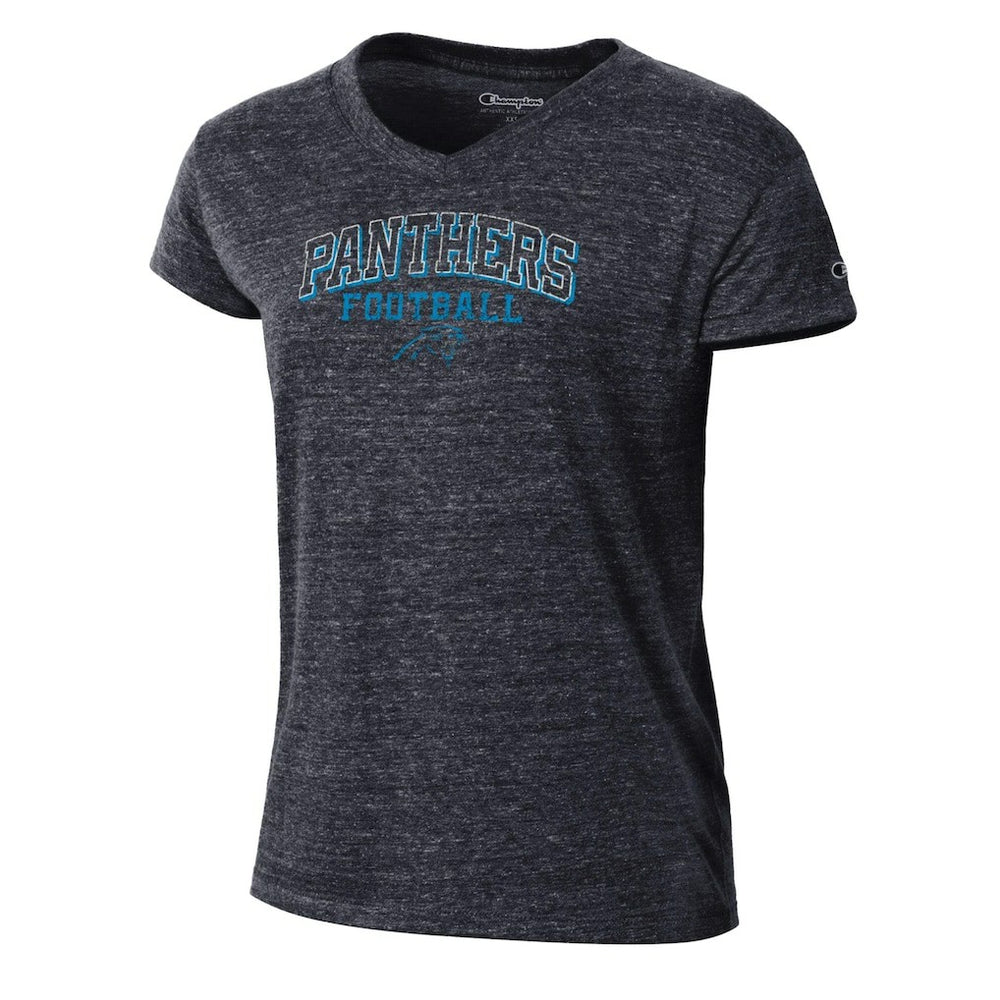 Carolina Panthers Champion Women's Triumph Tri-Blend V-Neck T-Shirt Black - NFL
