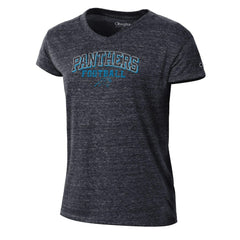 Carolina Panthers Champion Women's Triumph Tri-Blend V-Neck T-Shirt Black - NFL