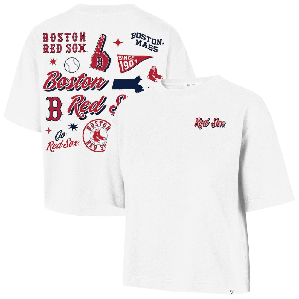 Boston Red Sox '47 Women's Collage Script Reed City T-Shirt Lifestyle