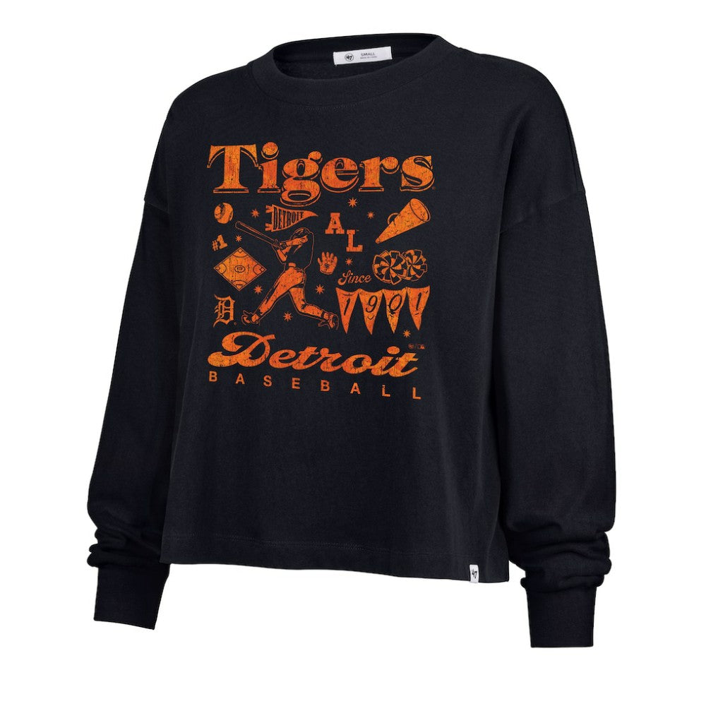 Detroit Tigers '47 Women's Team Collage Sydney Long Sleeve T-Shirt Clearance