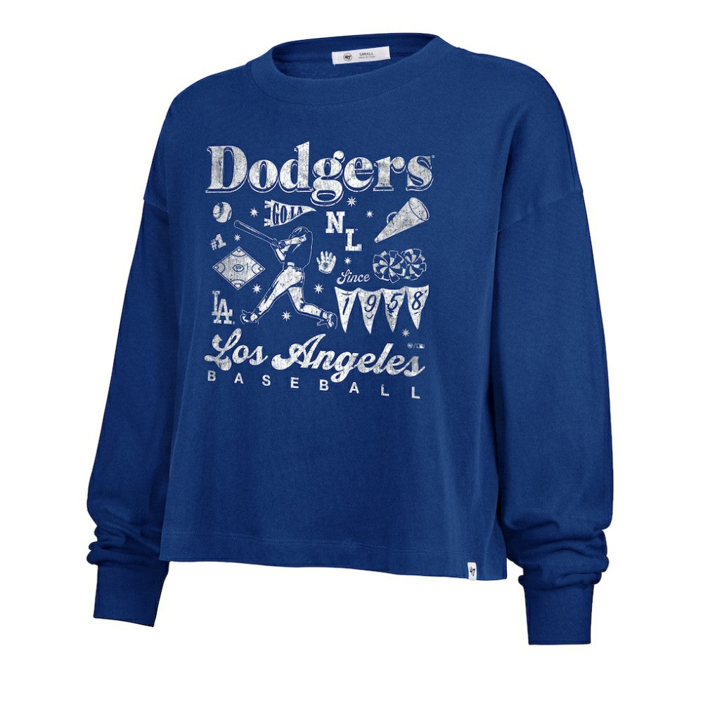 Los Angeles Dodgers '47 Women's Team Collage Sydney Long Sleeve T-Shirt Lifestyle