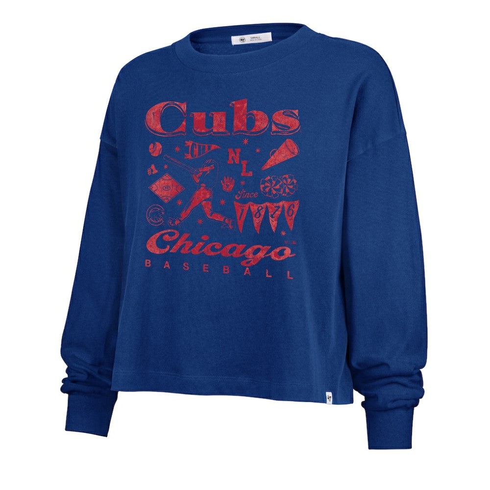 Chicago Cubs '47 Women's Team Collage Sydney Long Sleeve T-Shirt discount