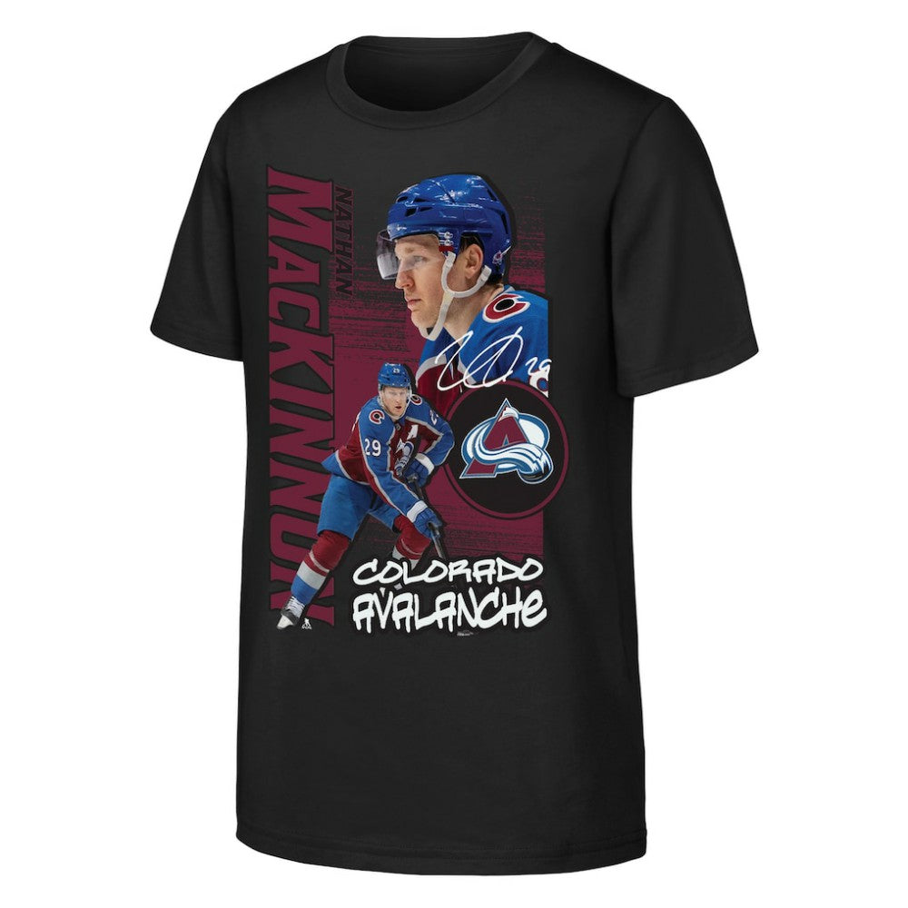 Nathan MacKinnon Colorado Avalanche - Outerstuff Youth Playmaker T-Shirt Black