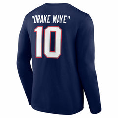 Drake Maye New England Patriots Nickname Long Sleeve T-Shirt Navy - NFL