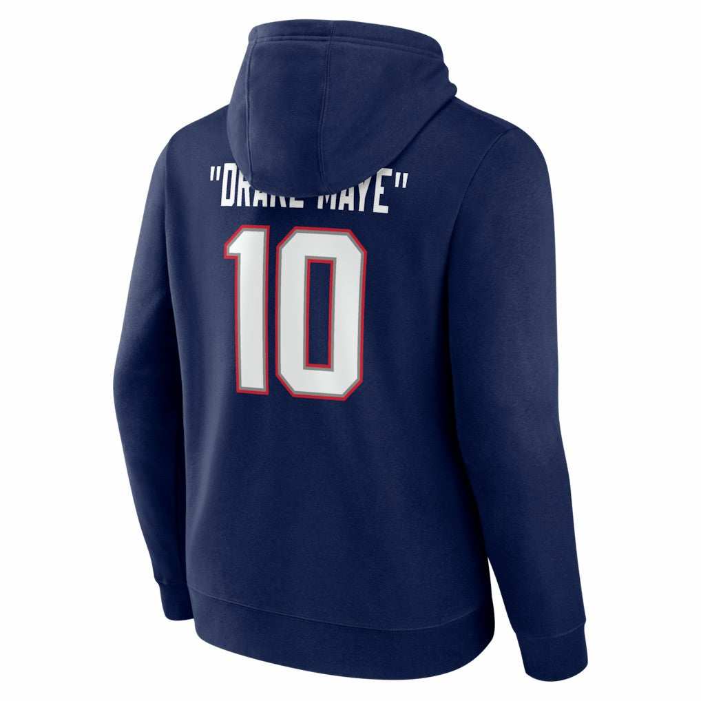 Drake Maye New England Patriots Nickname Hoodie Navy - NFL