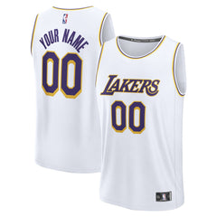 Fanatics - Los Angeles Lakers Fast Break Custom Replica Jersey - Association Edition - White