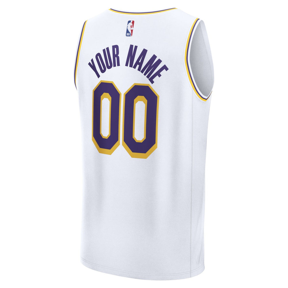 Fanatics - Los Angeles Lakers Fast Break Custom Replica Jersey - Association Edition - White