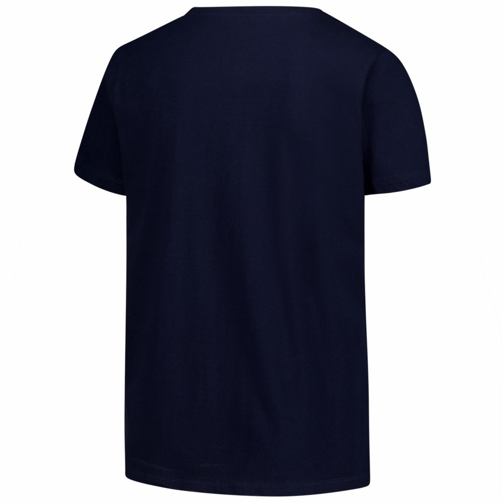 New England Patriots Women's Plus Size Arch Over Logo V-Neck T-Shirt Navy - Fanatics
