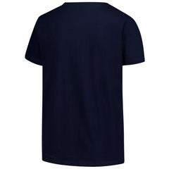 New England Patriots Women's Plus Size Arch Over Logo V-Neck T-Shirt Navy - Fanatics