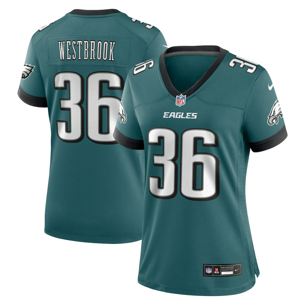 Brian Westbrook Philadelphia Eagles Women's Team Retired Game Jersey Midnight Green - Nike