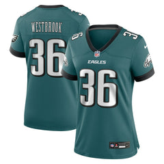 Brian Westbrook Philadelphia Eagles Women's Team Retired Game Jersey Midnight Green - Nike