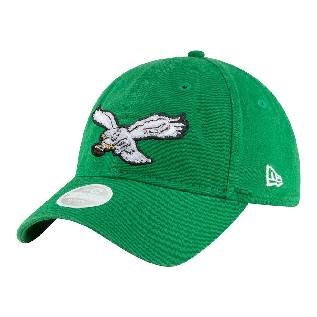Philadelphia Eagles New Era Women's Throwback 9TWENTY Adjustable Hat Kelly Green - NFL